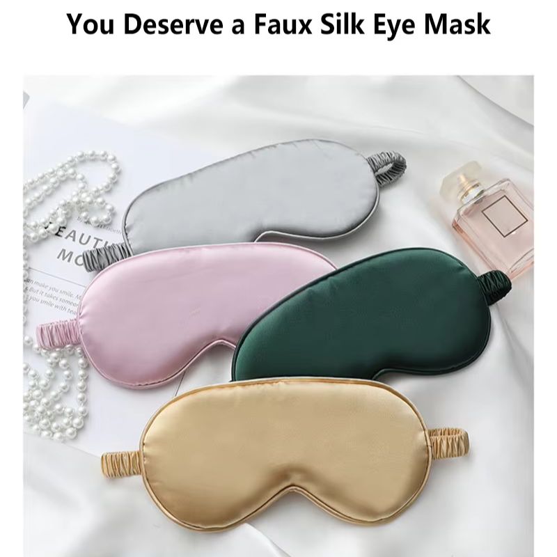 Eye Mask Sleep Travel - Doppelseitige Seiden-Schlafmaske, lichtblockierend, atmungsaktiv, Reise-Schlafmaske, schützt