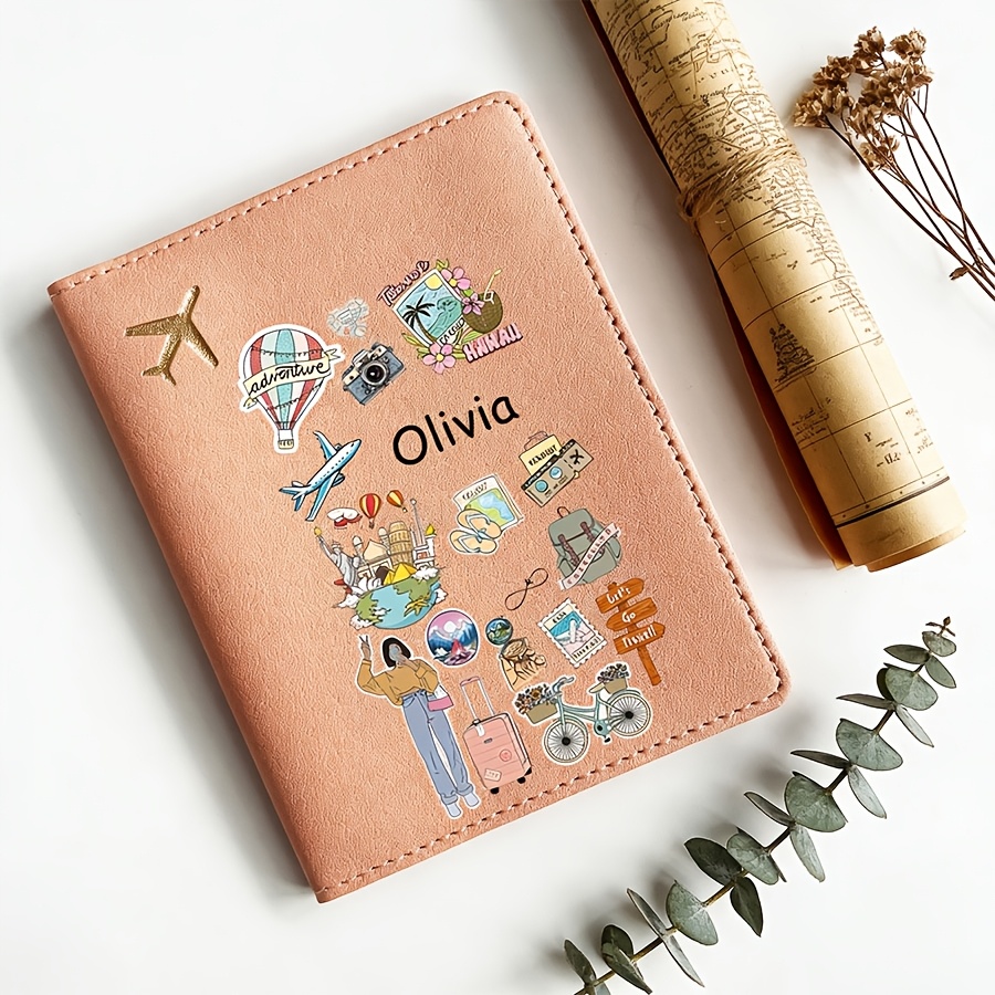 Travel Accessories Useful - 1 Stück personalisierbarer Reisepasshalter mit Namensaufdruck,