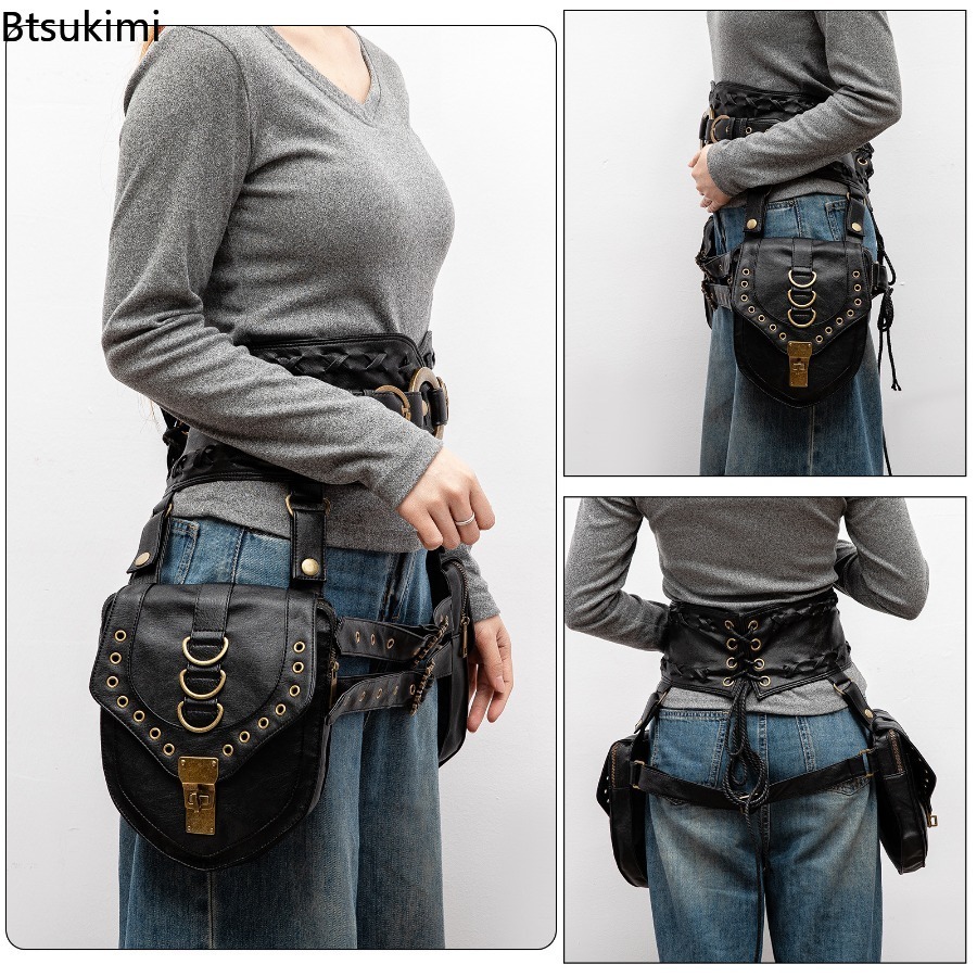 Travel Accessories Hip Belt - Retro Steampunk Utility-Hüfttaschen für Damen, Festival-Taschen,