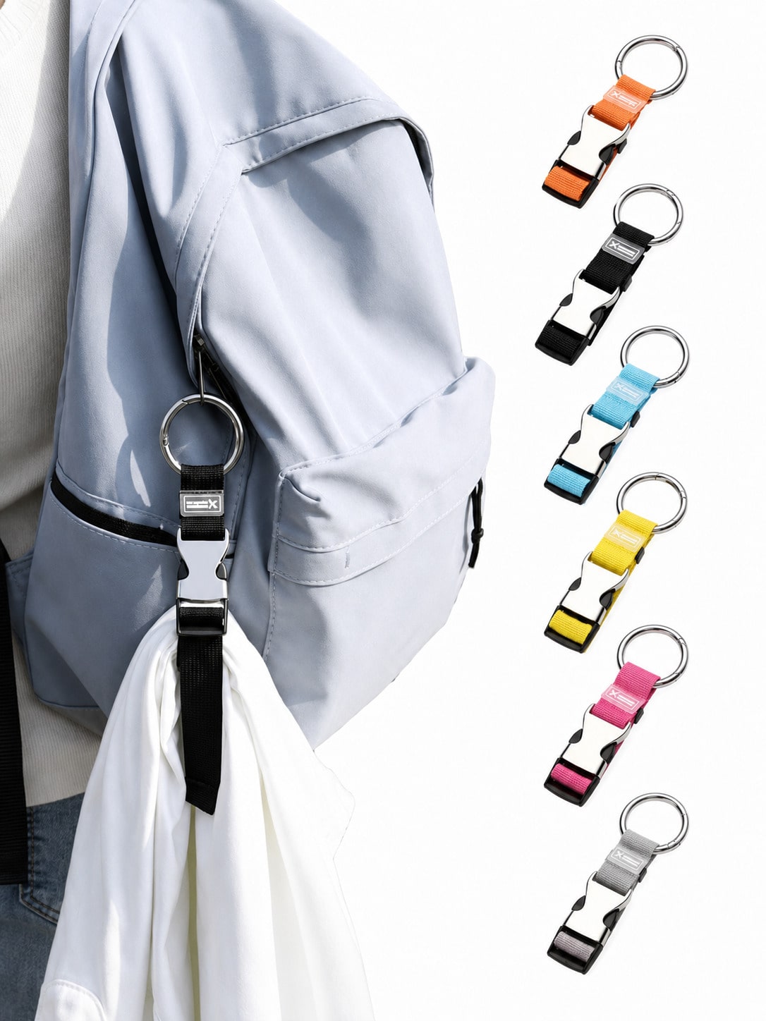 Travel Accessories Useful - Mehrfarbiger Rucksack- und Gepäckgurt mit externer