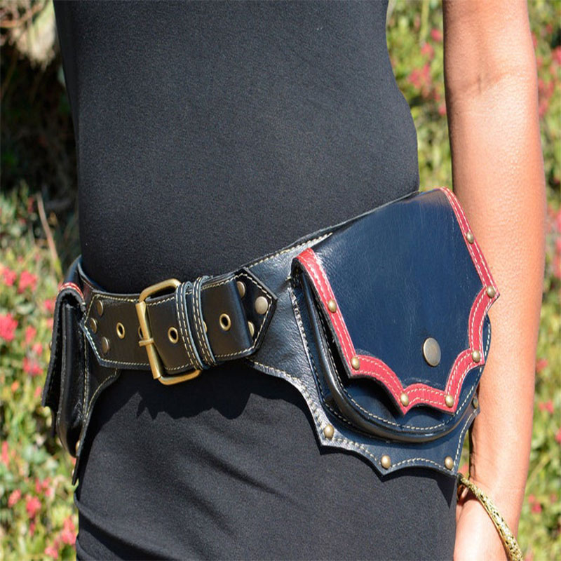 Travel Accessories Hip Belt - Steampunk Handgemachte Leder Utility Hüfte Gürtel
