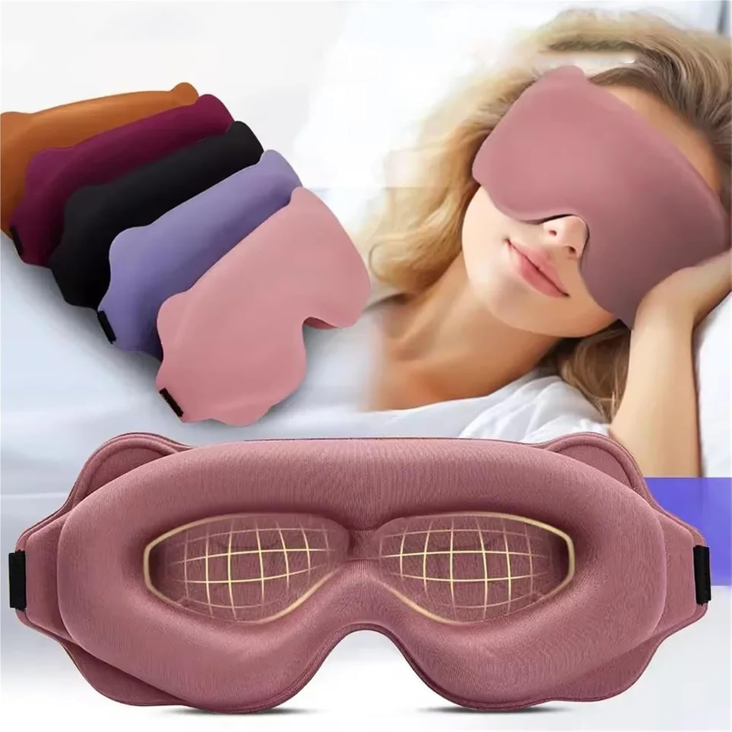 Eye Mask Sleep Travel - 3D-Schlafmaske, Lichtblockierende Schlafmaske für die Augen,
