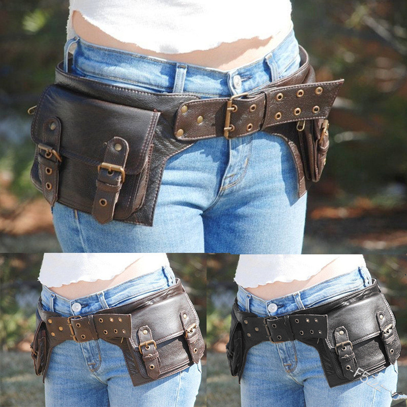 Travel Accessories Hip Belt - Mittelalterlichen Steampunk Leder Utility Hüfte Gürtel