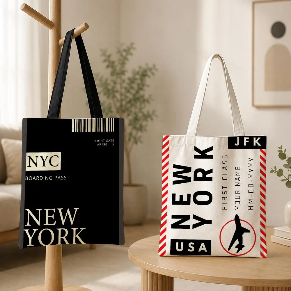 Travel Accessories New York - New York Boarding-Pass-Aufbewahrungstaschen, Canvas-Tragetasche für Frauen,
