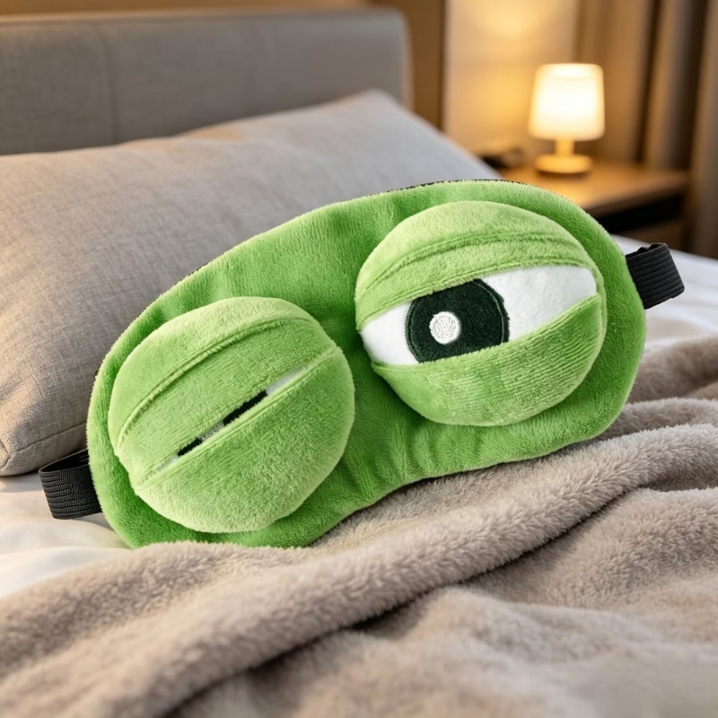 Lustige 3D-Frosch-Schlafmaske, – Eye Mask Sleep Travel Bewertung und Preis