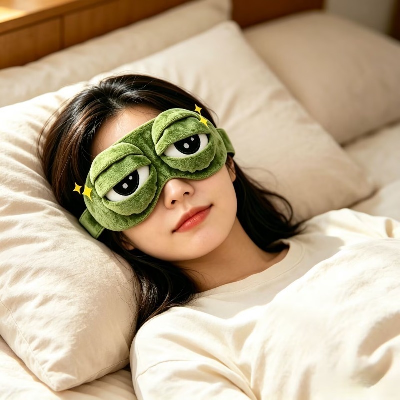 Lustige 3D-Frosch-Schlafmaske, – Eye Mask Sleep Travel Bewertung und Preis