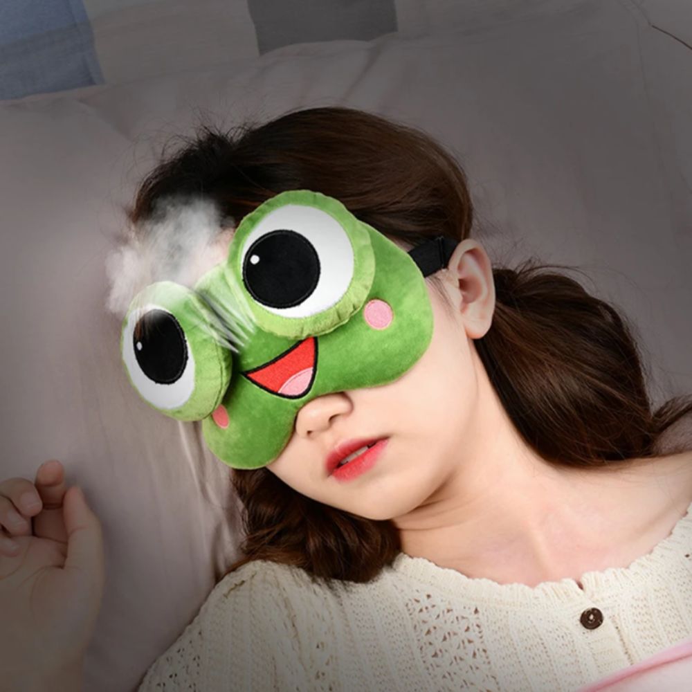 Niedliche Cartoon-Frosch-Schla – Eye Mask Sleep Travel Bewertung und Preis