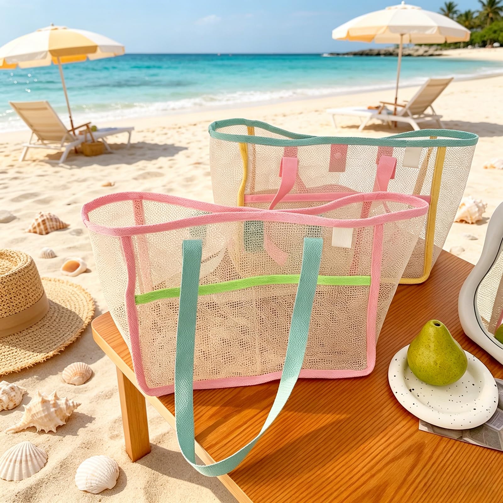 Strandtaschen für Frauen Bunte – Travel Accessories And Bags Bewertung und Preis