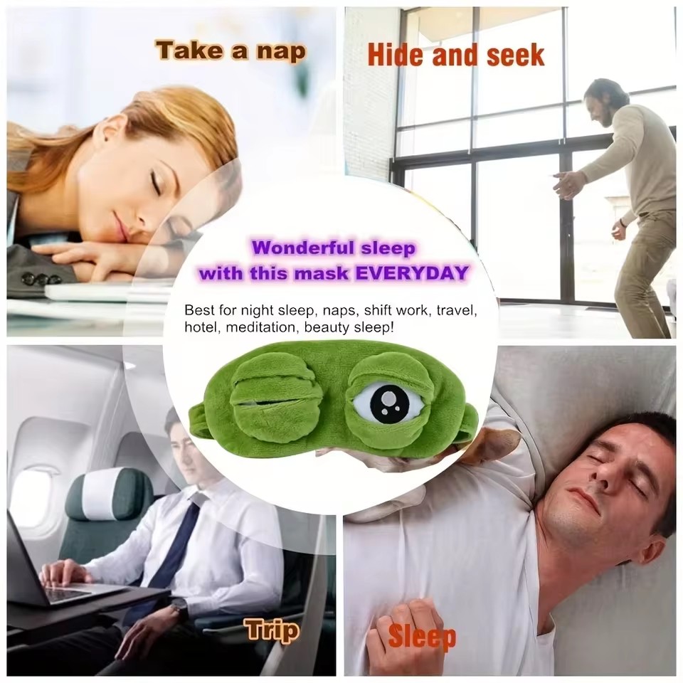 3D-Frosch-Schlafmaske, Natürli – Eye Mask Sleep Travel Bewertung und Preis